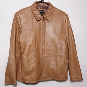 Light brown leather jacket